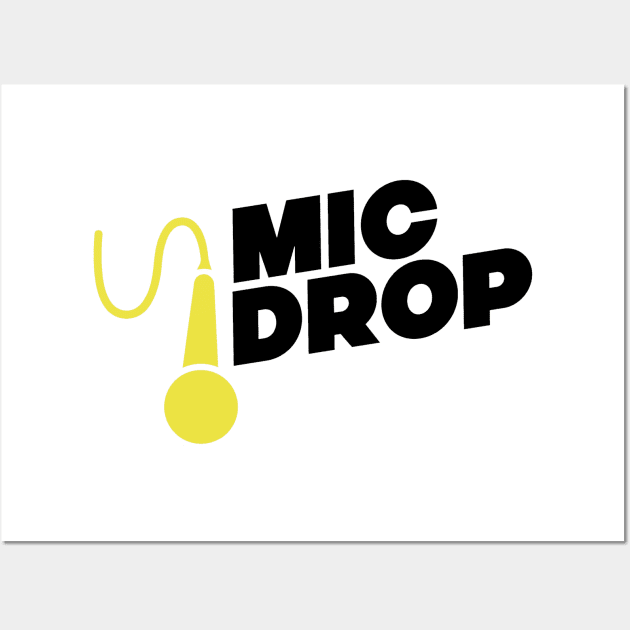 Mic Drop NZ (Black Text) Wall Art by Mic Drop